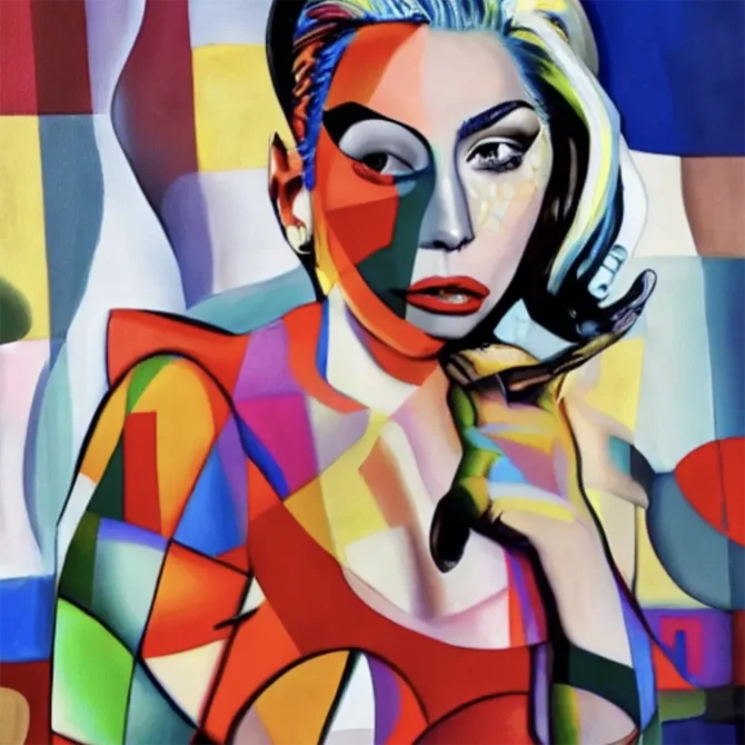 Lady Gaga in the style of George Condo     24